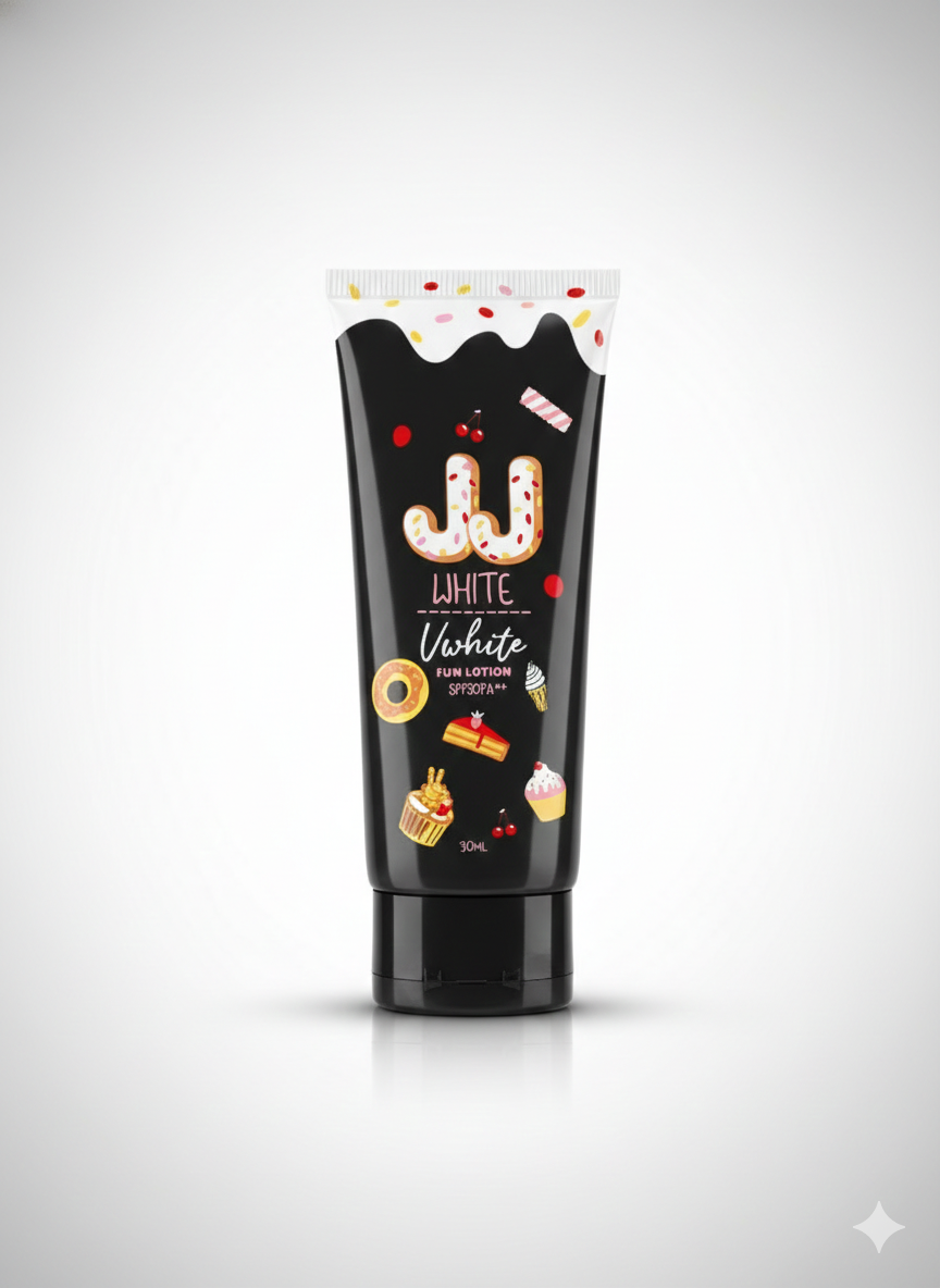 JJ White Vwhite Sun Lotion SPF 50 PA+++ – High Protection Sunscreen for Face & Body, 50ml(Thailand)