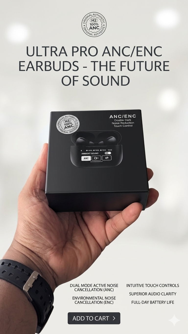 A9 Pro ANC Touch Screen Display Earbuds