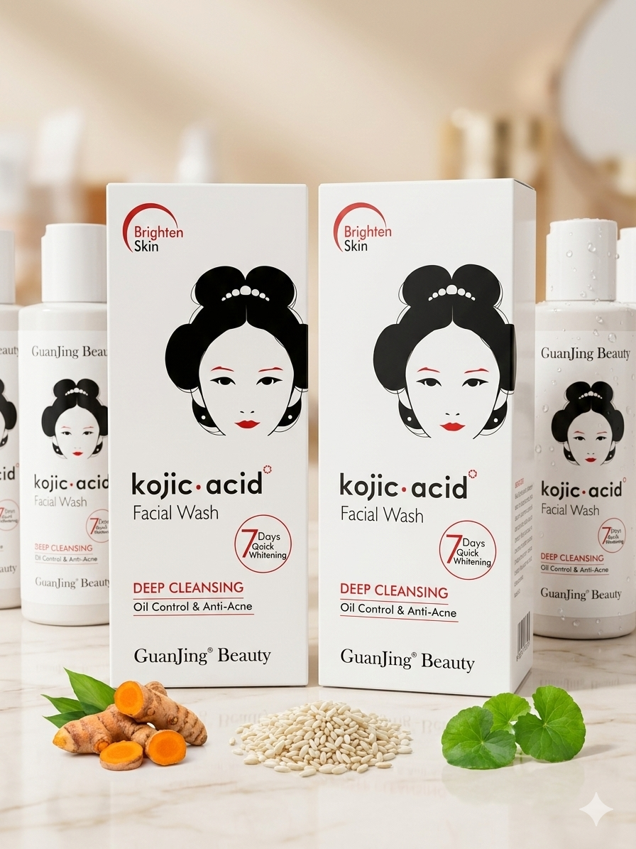 GuanJing Beauty Kojic Acid Facial Wash Face Deep Cleansing Oil Control & Anti Acne -100g